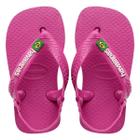 Chinelo Havaianas Baby Brasil Logo Menina - Rosa