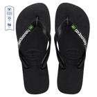 Chinelo Havaianas Bandeira Brasil Logo Preto/Preto