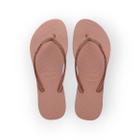 Chinelo Havaianas de Tiras Feminino Slim com Glitter Rosa