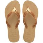 Chinelo Havaianas Elegance Feminino Tiras Lisas Metalizadas