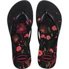 Chinelo havaianas feminino slim organic 39/0 preto/rosa havaianas