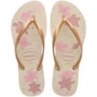 Chinelo Havaianas Feminino Slim Organic Floral Tiras Finas