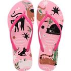 Chinelo Havaianas Feminino SLIM PETS 35/6 Rosa GLOW PAR