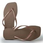 Chinelo Havaianas Feminino Slim SQUARE LOGO MET