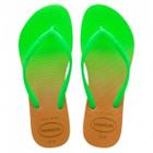 Chinelo Havaianas Gradient Neon e Dourado, Degradê Feminino, Produto Original