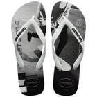 Chinelo Havaianas Hype FC - Branco e Preto