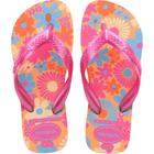 Chinelo Havaianas Infantil KIDS Flores 23/4 Pessego PAR