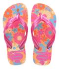 Chinelo Havaianas Infantil Menina Flores Pessego