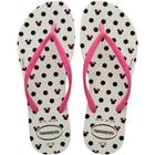 Chinelo Havaianas Infantil SLIM Disney 27/8 BRANCO/ROSA