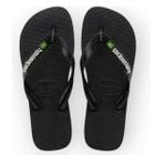 Chinelo Havaianas Logo Brasil Preto Original