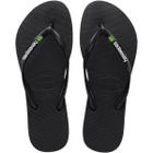 Chinelo Havaianas Slim Brasil Bandeira Logo Feminino