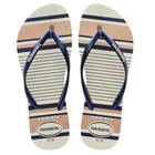 Chinelo Havaianas Slim Nautical Branco/Marinho