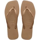 Chinelo Havaianas Slim Square Logo Metallic Feminino