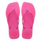 Chinelo Havaianas Slim Square Logo Pop Up Feminino Rosa