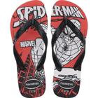 Chinelo Havaianas Top Marvel Logomania - Vermelho Rubi/ Preto