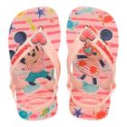 Chinelo Infantil Havaianas Com Elástico Traseiro Solado Antiderrapante E Estampas Coloridas