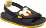 Chinelo Infantil Klin Summer Com tiras autocolantes Anatômico Preto