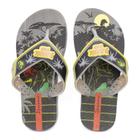 Chinelo Infantil Menino Grendene Kids Jurassic 27087 Cinza