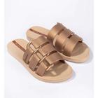 Chinelo Ipanema Feminino Slide Bold Nova Coleção Calce Fácil Grendene Original Bege/Ouro
