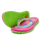 Chinelo Kenner Ibiza Pro Peixes Flatform - Rosa e Verde