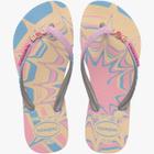 Chinelo Kids Havaianas Slim Glitter II Explosão Original *NF