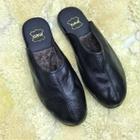 Chinelo Masculino Couro/Lã Preto-Piaco