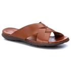 Chinelo Masculino Couro Legítimo Casual Castor R10