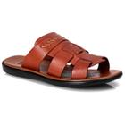 Chinelo Masculino Couro Legítimo Casual Pinhão R16