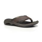 Chinelo Masculino Dedo Em Couro Pegada Marrom