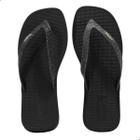 Chinelo Melissa Sun Long Beach II Adulto Preto/Prata