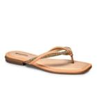 Chinelo Mississipi De Dedo Bico Quadrado Feminino Nude