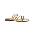 Chinelo Mississipi Rasteira Q8361 Mel/Champagner