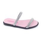 Chinelo mna infantil Molekinha 2312.255 slide Cristal Strass