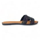 Chinelo Moleca Slide Maxxi Glitter Feminino Preto