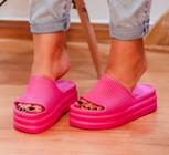 Chinelo nuvem plataforma rosa pink