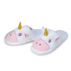 Chinelo Pantufa Unicórnio Com Solado De Borracha Antiderrapante Infantil E Adulto Unissex 34/35