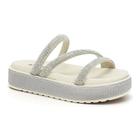 Chinelo Papete Tiras Feminino Off White Ramarim 2443202-1