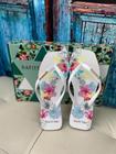 Chinelo Rafitthy Floral Branco