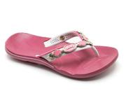 Chinelo Resina Rosa e Branco de Pedras Anatomico Ortopédico