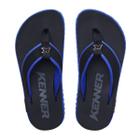 Chinelo Sandália Kenner Kivah Cushy Preto e Azul