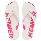 Chinelo Sandália Kenner Red Branco c/ Rosa