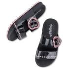 Chinelo Slide Feminino Grendene 22441 Preto/Rosa