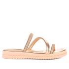 Chinelo Slide Feminino Mississipi Flatform Metalizado Rose