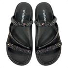 Chinelo Slide Feminino Salto Flatform Baixo Moleca 5469121