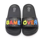 Chinelo Slide Infantil Plugt Menino Game Over Preto