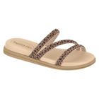 Chinelo slide papete rasteira feminino tiras strass beira rio 8488.108