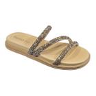 Chinelo Slide Rasteira Tira Pronta Strass Beira Rio 8488.108