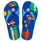 Chinelo Super Mario Grendene Azul Games