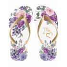 Chinelo temático Mãe de Coração Floral Lilás