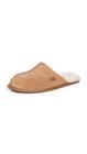 Chinelo UGG Scuff masculino de couro castanho integral tamanho 16